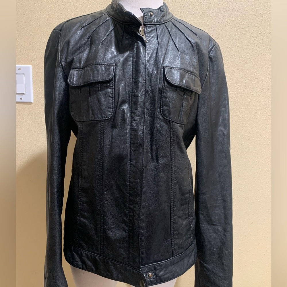 Caslon Leather Jacket Size L
